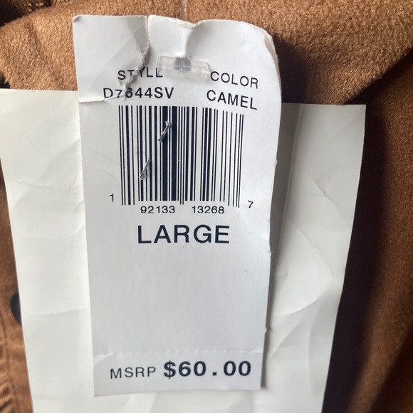 Sami & Jo dress collared camel colored casual boho office neutral business L - Picture 15 of 17